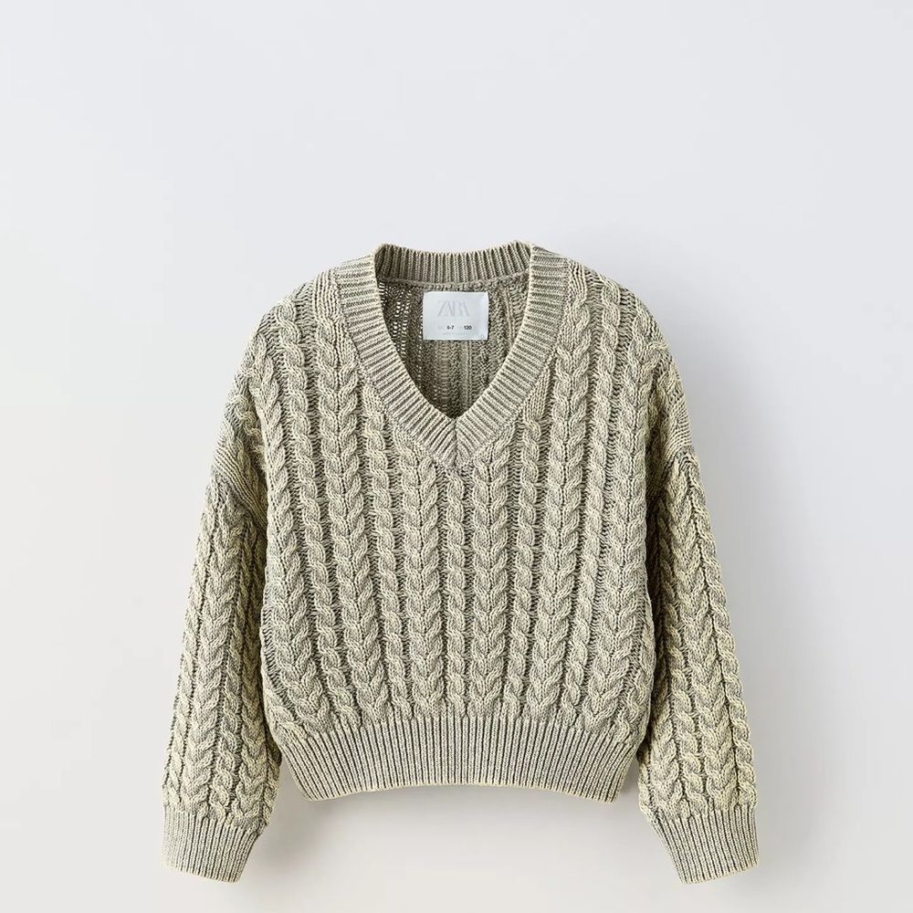 Zara cable knit sweater size 6-7 
* matching skirt in separate listing
